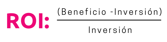 Formula del roi: Beneficio menos la inversión, dividido entre la inversión