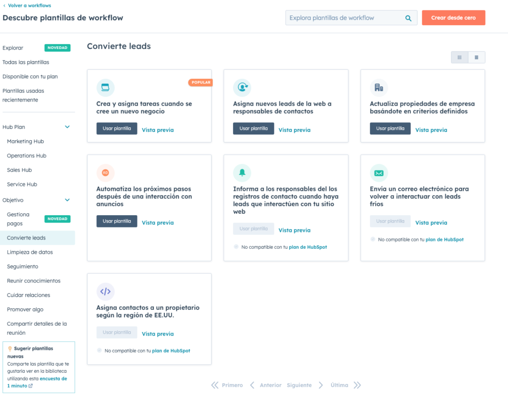 Plantilla workflow