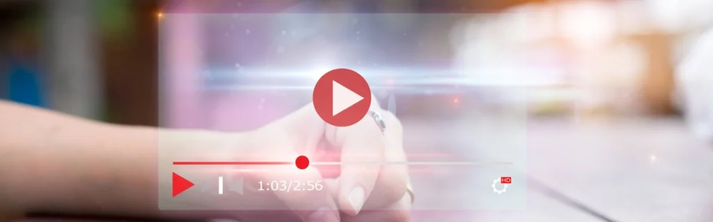 Interfície de reproducció de vídeo digital utilitzada per a estratègies de vídeo màrqueting en entorns B2B.