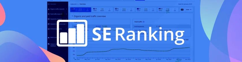Interfície de l'eina SE Rànquing amb gràfiques d'evolució de trànsit web.
