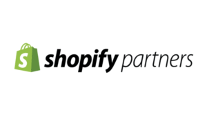 Logo Shopify Partner oficial en verde sobre fondo blanco