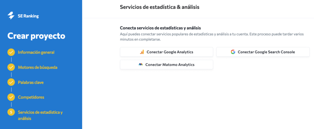 Captura Paso 5: Conecta tus estadísticas y análisis​