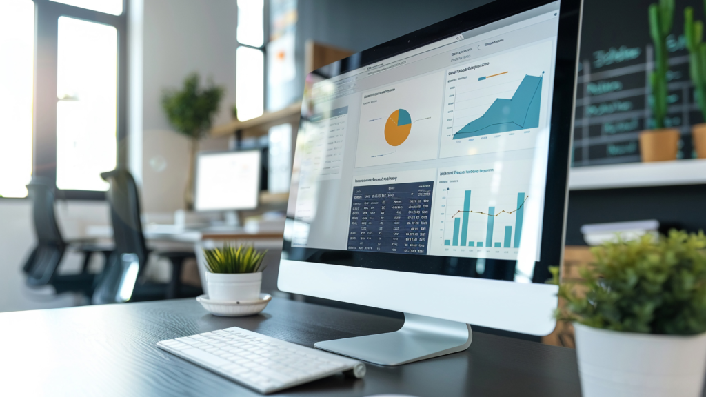 Imagen de pantalla de ordenar con CRM y gráficos con resultados
