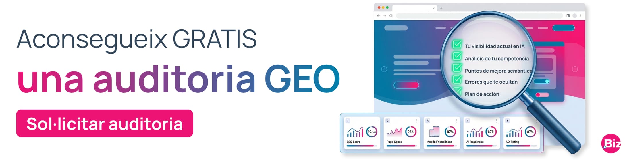 Banner para solicitar una auditoria geo gratuita - BizMarketing